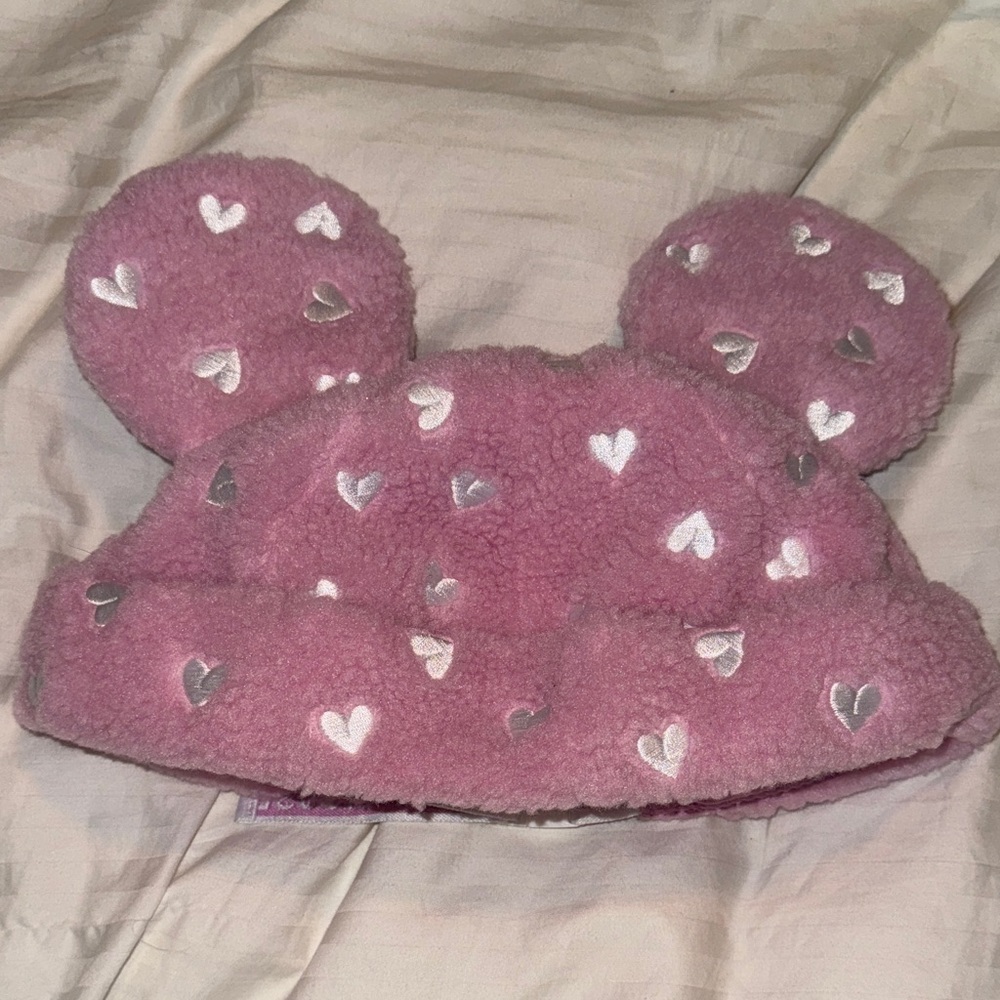 Tokyo Disney Pink Fleece Hat